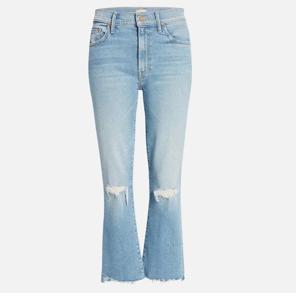 MOTHER Denim - MOTHER The Insider Crop Step Fray Thrilling Shots Sz 25